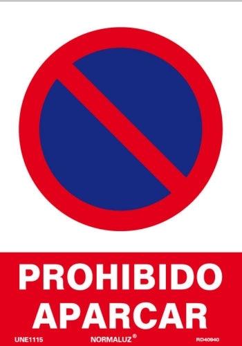 SEÑAL PVC PROHIBIDO APARCAR 21X30 CM