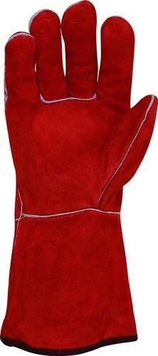 GUANTE SOLDADOR PIEL SERRAJE H408 WELDY ROJO
