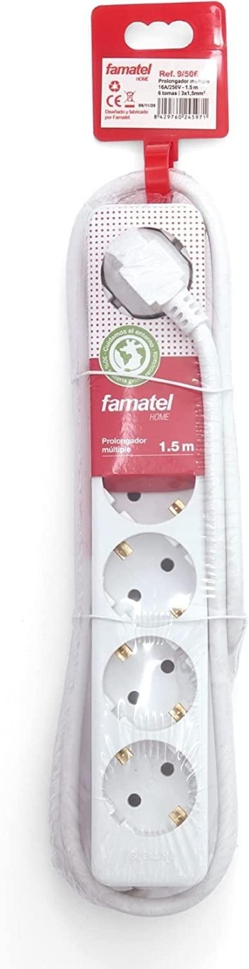 BASE MULTIPLE SIN INTERRUPTOR CABLE 3X1.5 FAMATEL