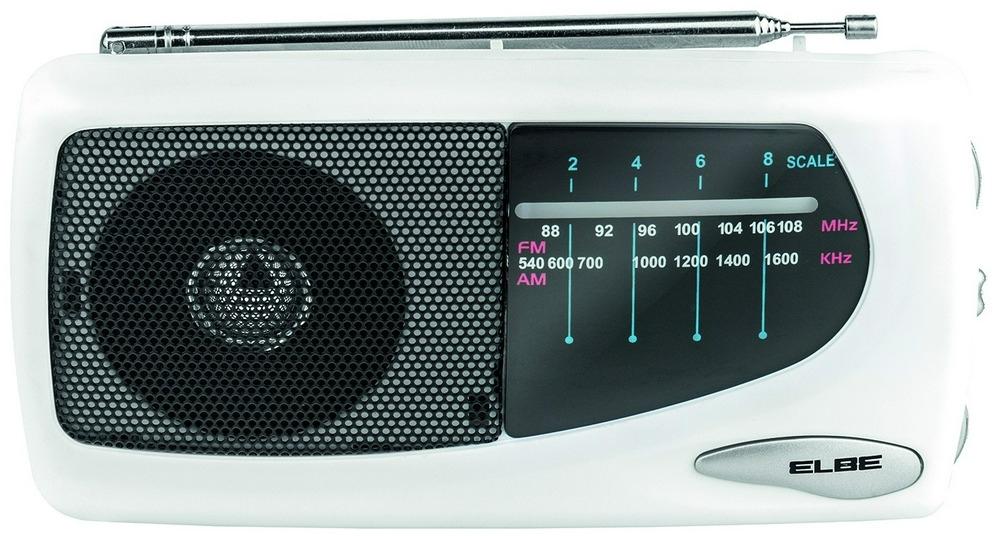 RADIO PORTATIL AM/FM ELBE 15X7.8X3.5 BLANCO ELBE