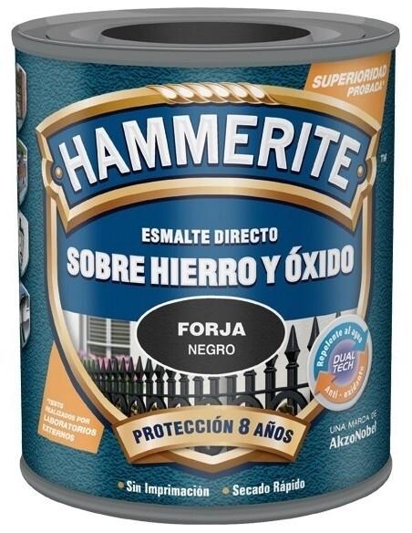 ESMALTE SOBRE HIERRO Y OXIDO FORJA 750ML NEGRO HAMMERITE