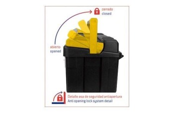 CAJA HERRAMIENTAS ABS NEGRO 600X305X295MM IRONSIDE