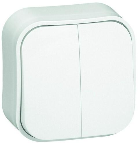 CONMUTADOR DOBLE BLANCO IP 21 LEGRAND