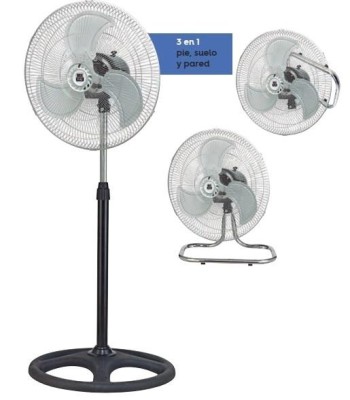 VENTILADOR PIE 60W 45CM 3 EN 1 BOXPLUS