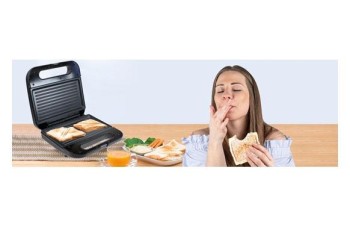 SANDWICHERA PLACAS GRILL 800W NEGRA AMBIT