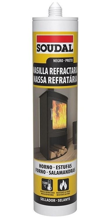 MASILLA REFRACTARIA NEGRO 290 ML SOUDAL