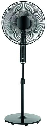 VENTILADOR PIE C/MANDO 40W D.23CM NEGRO SONEDAS