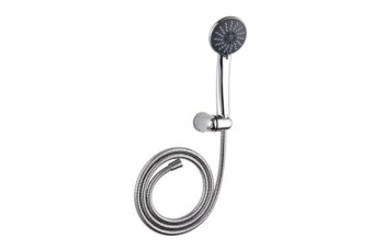 MANDO DUCHA KIT 3 FUNCIONES+FLEXO+SOPORTE CROMADO H2O