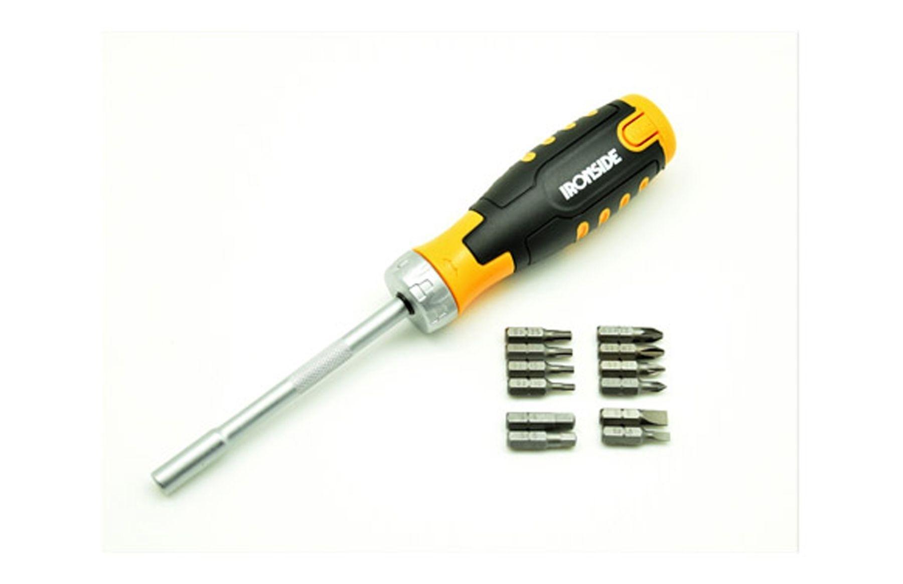 DESTORNILLADOR CARRACA REVERSIBLE 12 PUNTAS IRONSIDE