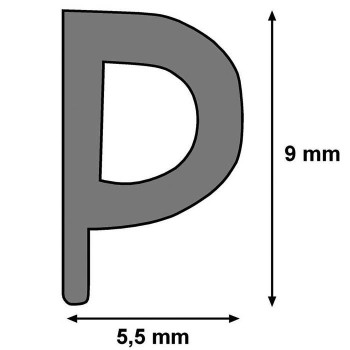 BURLETE CAUCHO 6M X 9MM BURCASA TIPO P