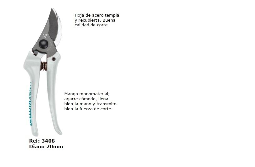 TIJERA PODAR BELLOTA SMART 1 3408 MANO BYPASS
