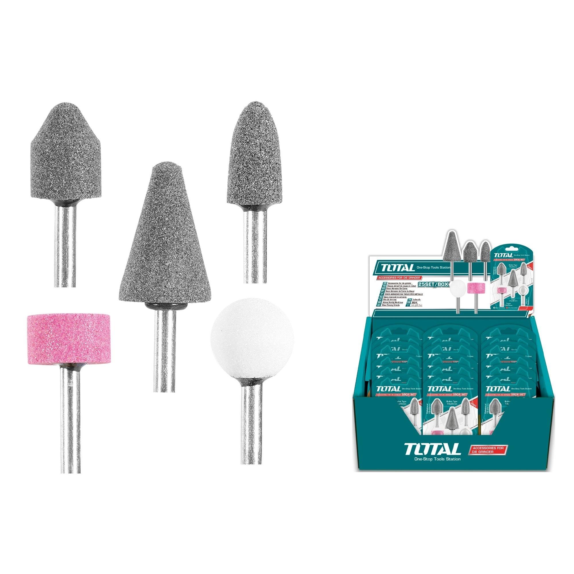 JUEGO 5 MUELAS SET AMOLADORA RECTA TOTAL MOD. TAKB0502