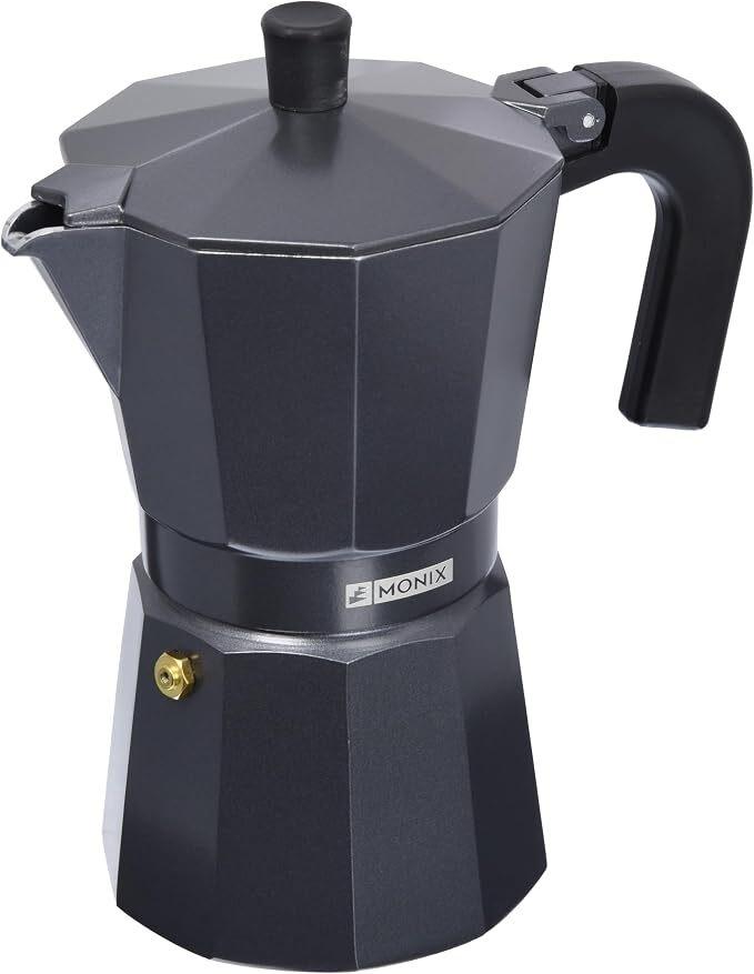 CAFETERA ALUMINIO MONIX NEGRA