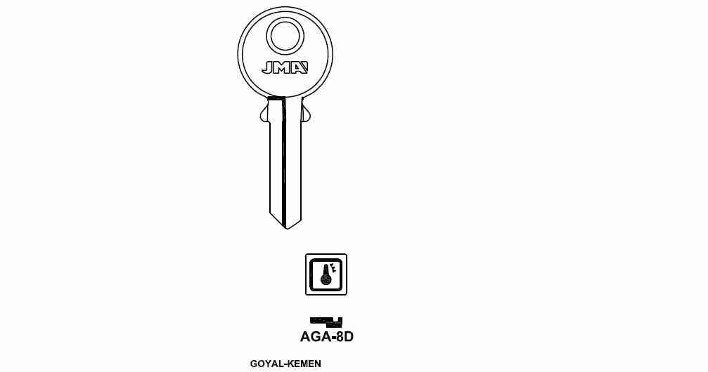 LLAVE DENTADA AGA--8D S-B