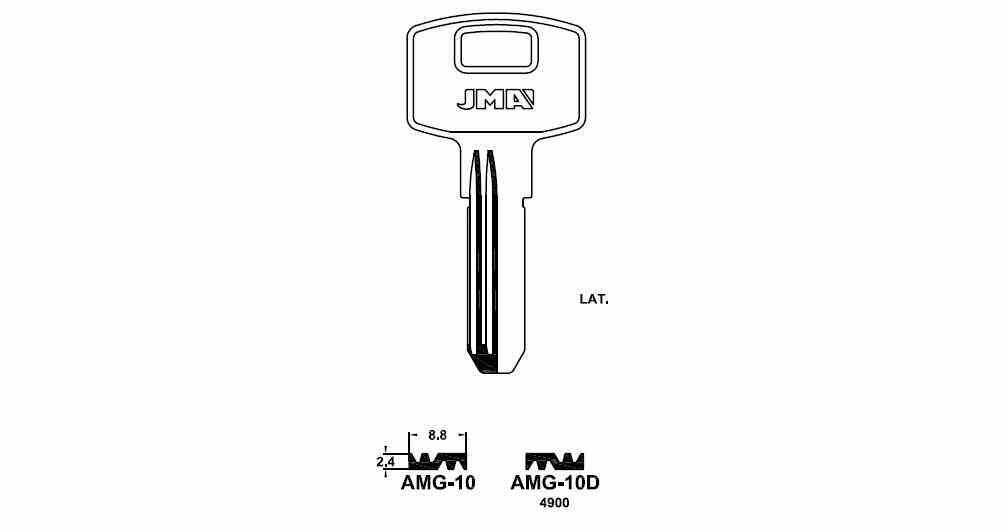 LLAVE SEGURIDAD AMG-10D SERIE 4900 LATON