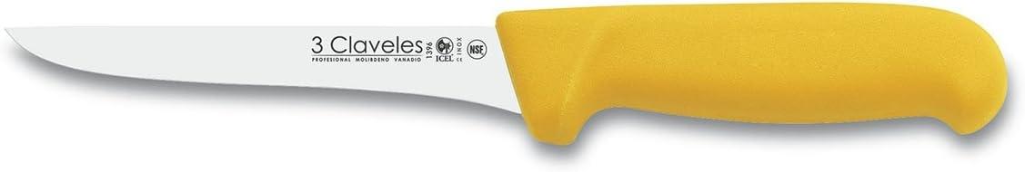 CUCHILLO DESHUESAR MANGO NYLON AMARILLO 1396-15