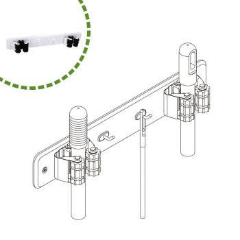 CUELGA ESCOBAS 761 BLANCO DOBLE 4UNIS