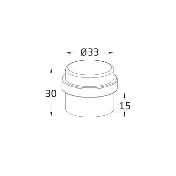 TOPE PUERTA AMIG 408 CIRCULAR TRANSPARENTE