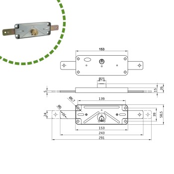 CERRADURA AMIG PERSIANA 642-15