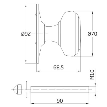 POMO PUERTA LATON Nº 12 5844