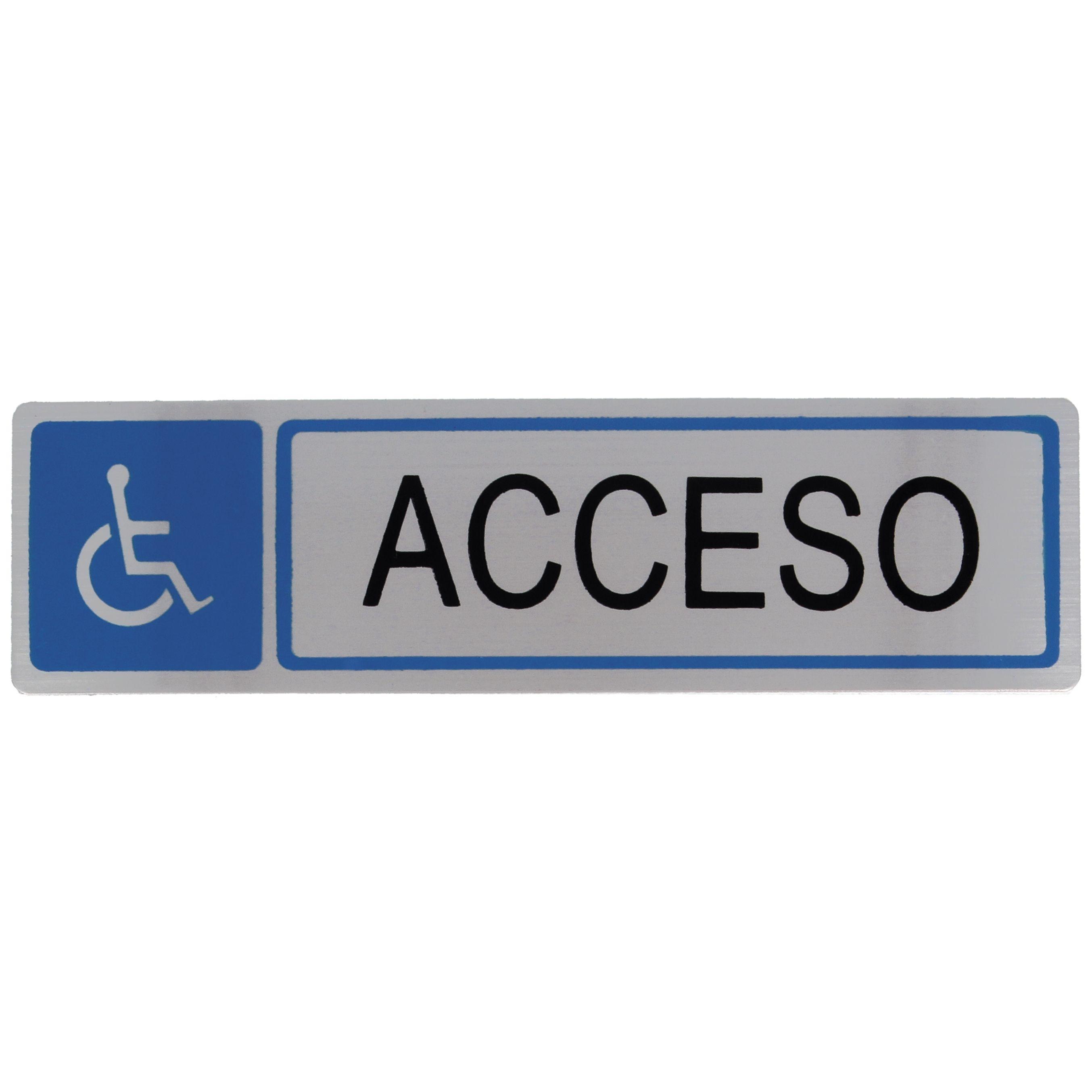 SEÑAL ACCESO MINUSVALIDOS INOX 163*45