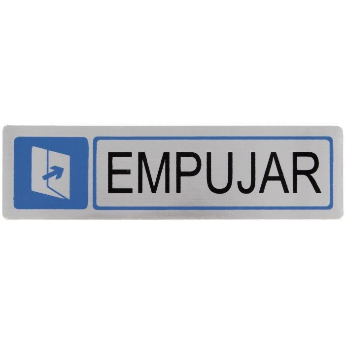 SEÑAL EMPUJAR INOX 163*45