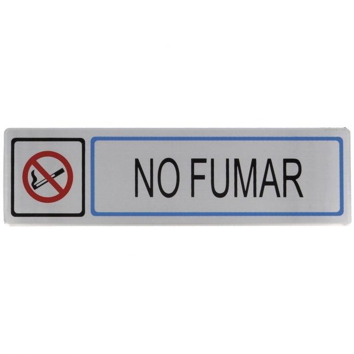 SEÑAL NO FUMAR INOX 163*45