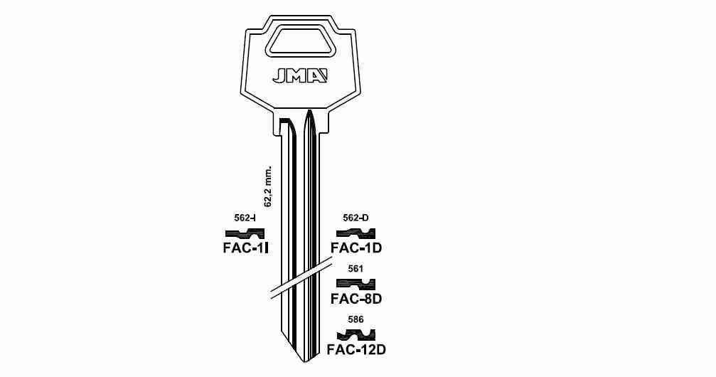 LLAVE DENTADA FAC-12-D S-C