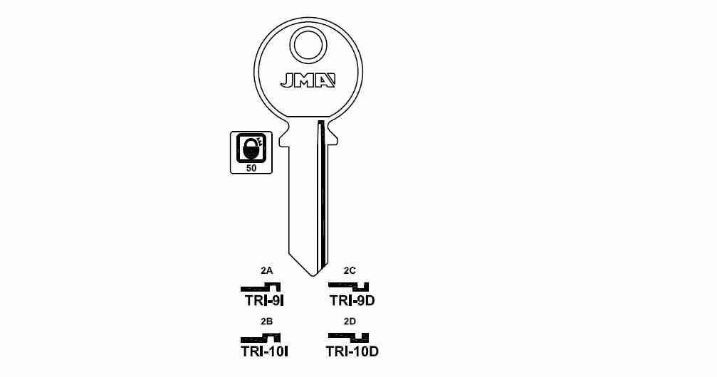 LLAVE DENTADA TRI-9-I S-C