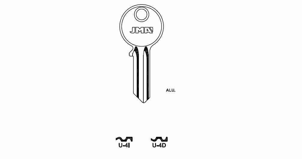 LLAVE DENTADA U-4-D S-B