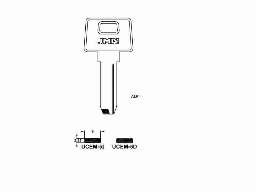 LLAVE SEGURIDAD UCEM-5-I  ALPACA